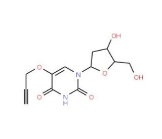 2&prime;-Deoxy-5-propargyloxyuridine (CAS 65367-85-3) - chemical structure image