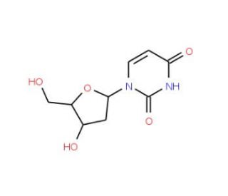 2&prime;-Deoxy-L-uridine (CAS 31501-19-6) - chemical structure image