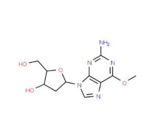 2&prime;-Deoxy-N2-methylguanosine (CAS 19916-77-9) - chemical structure image