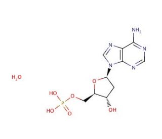 2&prime;-Deoxyadenosine 5&prime;-monophosphate monohydrate (CAS 207127-57-9) - chemical structure image