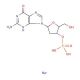 2′-Deoxyguanosine 3′-monophosphate sodium salt (CAS 102814-03-9) - chemical structure image