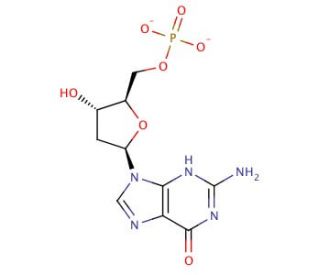 2&prime;-Deoxyguanosine 5&prime;-monophosphate sodium salt (CAS 52558-16-4) - chemical structure image