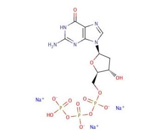 2&prime;-Deoxyguanosine 5&prime;-triphosphate trisodium salt Solution (CAS 93919-41-6) - chemical structure image