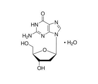 2&prime;-Deoxyguanosine monohydrate (CAS 312693-72-4) - chemical structure image