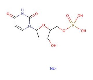 2&prime;-Deoxyuridine 5&prime;-monophosphate disodium salt (CAS 42155-08-8) - chemical structure image