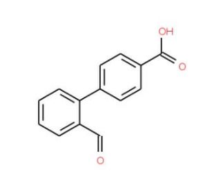 2&prime;-Formyl-[1,1&prime;-biphenyl]-4-carboxylic acid (CAS 205871-49-4) - chemical structure image