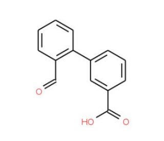 2&prime;-Formyl-biphenyl-3-carboxylic acid (CAS 205871-52-9) - chemical structure image