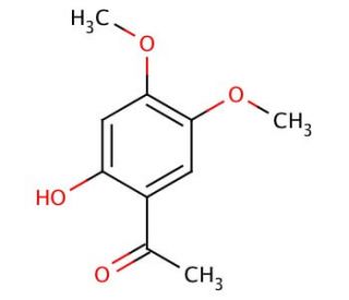 2&prime;-Hydroxy-4&prime;,5&prime;-dimethoxyacetophenone (CAS 20628-06-2) - chemical structure image
