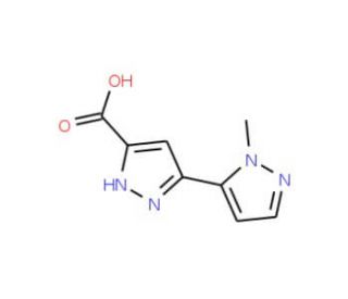 2&prime;-Methyl-1H,2&prime;H-[3,3&prime;]bipyrazolyl-5-carboxylic acid - chemical structure image