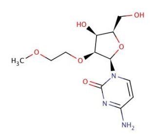 2&prime;-O-(2-Methoxyethyl)cytidine (CAS 223777-16-0) - chemical structure image