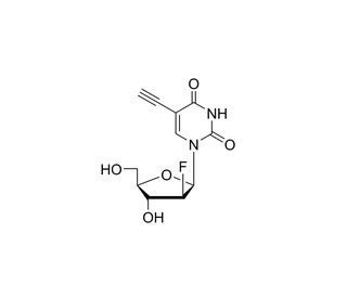 (2&prime;S)-2&prime;-Deoxy-2&prime;-fluoro-5-ethynyluridine (CAS 95740-26-4) - chemical structure image