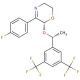(2R)-2-[(1R)-1-[3,5-Bis(trifluoromethyl)phenyl]ethoxy]-3-(4-fluorophenyl)-5,6-dihydro-2H-1,4-oxazine - chemical structure ima