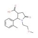 (2R,3R)-1-(2-Methoxy-ethyl)-5-oxo-2-o-tolyl-pyrrolidine-3-carboxylic acid - chemical structure image