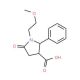 (2R,3R)-1-(2-Methoxy-ethyl)-5-oxo-2-phenyl-pyrrolidine-3-carboxylic acid - chemical structure image