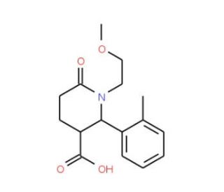 (2R,3R)-1-(2-Methoxy-ethyl)-6-oxo-2-o-tolyl-piperidine-3-carboxylic acid - chemical structure image