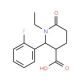 (2R,3R)-1-Ethyl-2-(2-fluoro-phenyl)-6-oxo-piperidine-3-carboxylic acid - chemical structure image