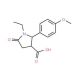 (2R,3R)-1-Ethyl-2-(4-methoxy-phenyl)-5-oxo-pyrrolidine-3-carboxylic acid - chemical structure image