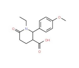 (2R,3R)-1-Ethyl-2-(4-methoxy-phenyl)-6-oxo-piperidine-3-carboxylic acid - chemical structure image
