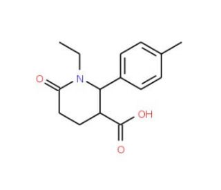 (2R,3R)-1-Ethyl-6-oxo-2-p-tolyl-piperidine-3-carboxylic acid - chemical structure image