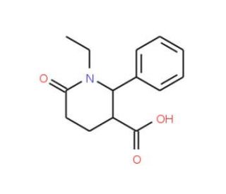 (2R,3R)-1-Ethyl-6-oxo-2-phenyl-piperidine-3-carboxylic acid - chemical structure image