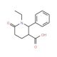(2R,3R)-1-Ethyl-6-oxo-2-phenyl-piperidine-3-carboxylic acid - chemical structure image