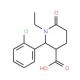 (2R,3R)-2-(2-Chloro-phenyl)-1-ethyl-6-oxo-piperidine-3-carboxylic acid - chemical structure image