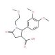 (2R,3R)-2-(3,4-Dimethoxy-phenyl)-1-(2-methoxy-ethyl)-5-oxo-pyrrolidine-3-carboxylic acid - chemical structure image
