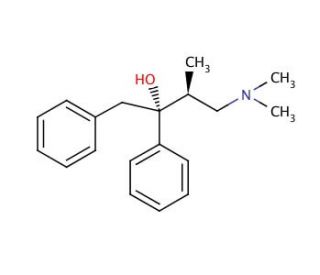 (2R,3S)-(&minus;)-4-Dimethylamino-1,2-diphenyl-3-methyl-2-butanol (CAS 72541-03-8) - chemical structure image