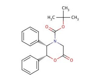 (2R,3S)-(&minus;)-N-Boc-6-oxo-2,3-diphenylmorpholine (CAS 112741-49-8) - chemical structure image