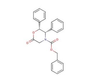 (2R,3S)-(&minus;)-N-Z-6-oxo-2,3-diphenylmorpholine (CAS 100516-54-9) - chemical structure image