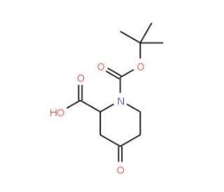(2R)-4-Oxopiperidine-2-carboxylic acid, N-BOC protected - chemical structure image