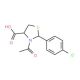 (2R,4R)-3-acetyl-2-(4-chlorophenyl)-1,3-thiazolidine-4-carboxylic acid - chemical structure image