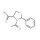 (2R,4R)-3-acetyl-2-phenyl-1,3-thiazolidine-4-carboxylic acid - chemical structure image