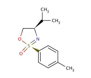 (2R,4R)-(+)-4,5-Dihydro-4-isopropyl-2-(p-tolyl)-1,2 4,3-oxathiazole 2-oxide (CAS 170900-87-5) - chemical structure image