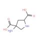 (2R,4R)-4-aminopyrrolidine-2,4-dicarboxylic acid (CAS 169209-63-6) - chemical structure image
