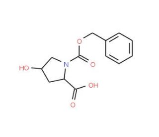 (2R,4R)-Carbobenzoxy-4-hydroxypyrrolidine-2-carboxylic-acid (CAS 130930-25-5) - chemical structure image