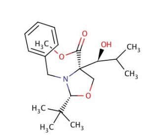 (2R,4S)-2-t-Butyl-N-benzyl-4-[1-(S)-hydroxy-2-methylpropyl]-oxazolidine-4-carboxylic Acid, Methyl Ester (CAS 145451-90-7) - c