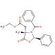 (2R,4S)-3-Benzoyl-4-ethoxylcarbonylmethyl-4-methyl-5-oxazolidinone 的分子结构, CAS编号: 113806-36-3 (2R,4S)-3-Benzoyl-4-ethoxylcarbonylmethyl-4-methyl-5-oxazolidinone (CAS 113806-36-3) - chemical structure image