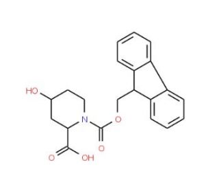 (2R,4S)-Fmoc-4-hydroxypiperidine-2-carboxylic acid (CAS 917099-02-6) - chemical structure image