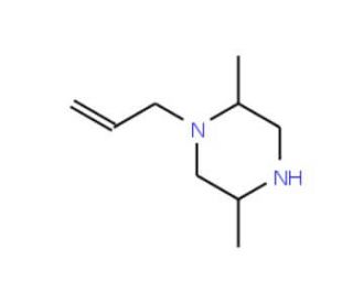 (&minus;)-(2R,5S)-1-Allyl-2,5-dimethylpiperazine (CAS 155836-78-5) - chemical structure image