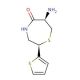 (2R,6R)-6-Amino-5-oxo-2-(2-thienyl)perhydro-1,4-thiazepine (CAS 110221-27-7) - chemical structure image