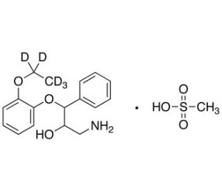 (2RS,3RS)-1-Amino-3-(2-ethoxy-d5-phenoxy)-2-hydroxy-3-phenylpropane Methanesulfonate Salt - chemical structure image