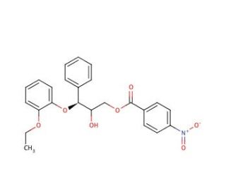 (2RS,3RS)-3-(2-Ethoxyphenoxy)-2-hydroxy-1-(4-nitrobenzoyloxy)-3-phenylpropane (CAS 98769-70-1) - chemical structure image