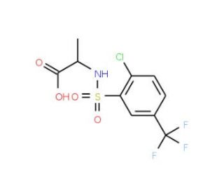 (2S)-2-({[2-chloro-5-(trifluoromethyl)phenyl]sulfonyl}amino)propanoic acid - chemical structure image