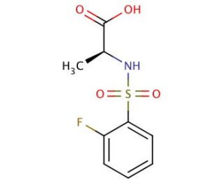 (2S)-2-{[(2-fluorophenyl)sulfonyl]amino}propanoic acid - chemical structure image