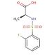 (2S)-2-{[(2-fluorophenyl)sulfonyl]amino}propanoic acid - chemical structure image