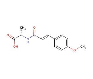(2S)-2-{[(2E)-3-(4-methoxyphenyl)prop-2-enoyl]amino}propanoic acid - chemical structure image