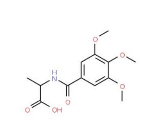(2S)-2-[(3,4,5-trimethoxybenzoyl)amino]propanoic acid (CAS 93709-67-2) - chemical structure image