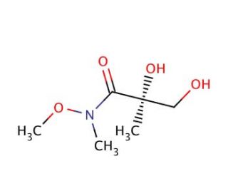 (2S)-2,3-Dihydroxy-N-methoxy-2,N-dimethyl-propionamide (CAS 149099-00-3) - chemical structure image