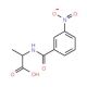 (2S)-2-[(3-nitrobenzoyl)amino]propanoic acid - chemical structure image